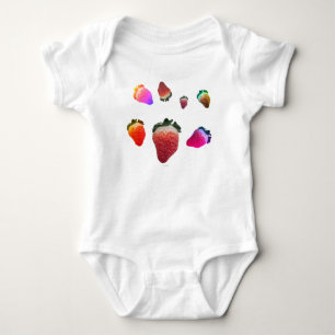 "Aardbeien" baby uit één stuk Romper