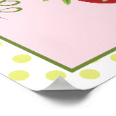 Aardbeien Baby Vervoer | Baby shower banner Poster (Hoek)