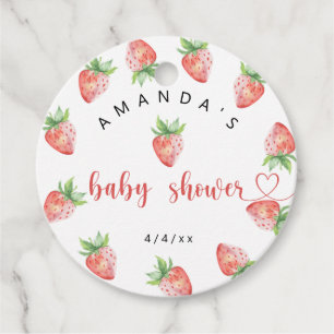Aardbeien - Babyborrel Bedankjes Labels