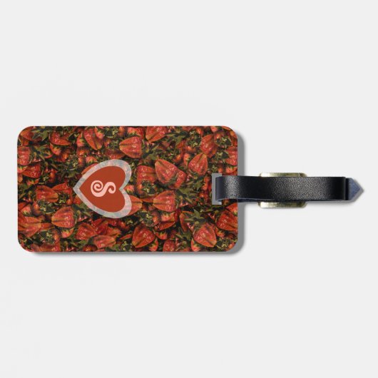 Aardbeien Bagagelabel (Achterkant horizontaal)