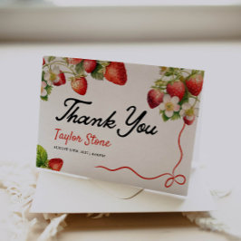 Aardbeien bedankkaart