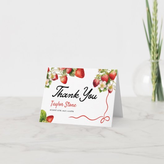 Aardbeien bedankkaart (Voorkant)