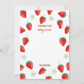 Aardbeien Bedankt Berry Veel Aardbeien Thema (Voorkant)