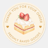 Aardbeien Bedankt Zakelijk Sticker (Voorkant)