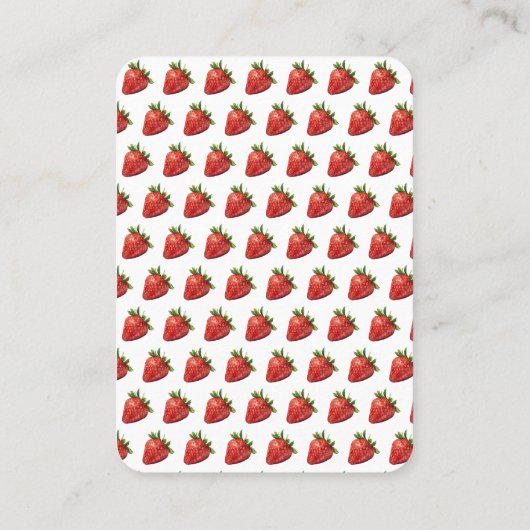 Aardbeien, Berry Eerste Verjaardag Handout Tickets (Achterkant)