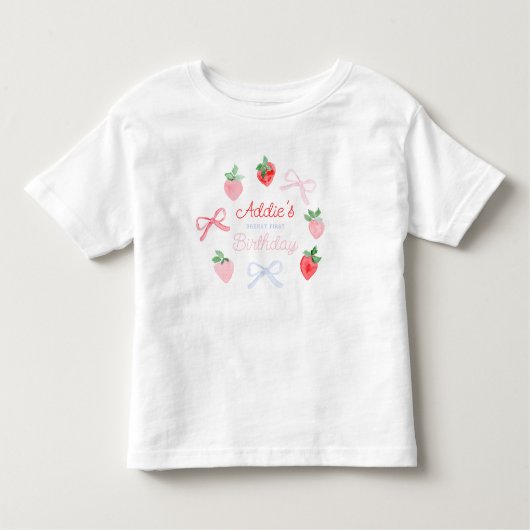 Aardbeien Berry Eerste verjaardag Kinder Shirts (Voorkant)