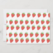 Aardbeien Berry Meisje Eerste Verjaardag| Berry Sw Kaart (Achterkant)