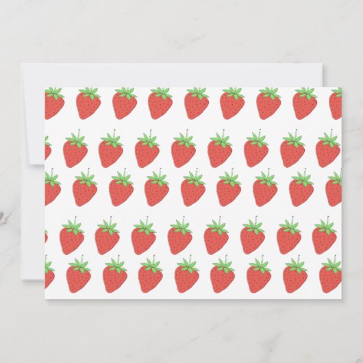 Aardbeien Berry Meisje Eerste Verjaardag| Berry Sw Kaart (Achterkant)