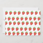 Aardbeien Berry Meisje Eerste Verjaardag| Berry Sw Kaart (Achterkant)