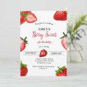 Aardbeien Berry Meisje Elke Verjaardag| Berry Swee Kaart (Staand voorkant)