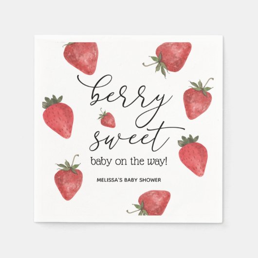 Aardbeien Berry Sweet Baby Servet (Voorkant)