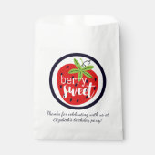 Aardbeien Berry Sweet Birthday Baby Girl Kinderen Bedankzakje (Voorkant)
