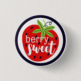 Aardbeien Berry Sweet Birthday Baby Girl Kinderen Ronde Button 3,2 Cm