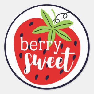Aardbeien Berry Sweet Birthday Baby Girl Kinderen Ronde Sticker