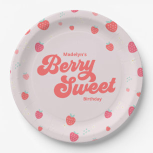 aardbeien Berry Sweet Birthday Summer Papieren Bordje
