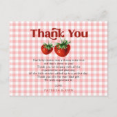 Aardbeien bessen lief Baby shower dank u Briefkaart (Voorkant)