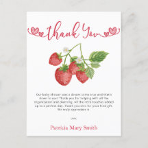 Aardbeien bessen lief Baby shower dank u