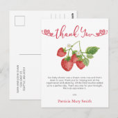 Aardbeien bessen lief Baby shower dank u Briefkaart (Voorkant / Achterkant)