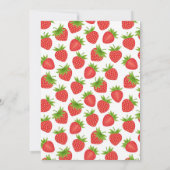 Aardbeien Birthday Invitation Summer Aardbeien Kaart (Achterkant)