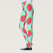 Aardbeien blauw patroon Leggings (Links)