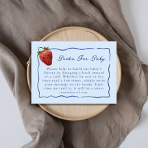 Aardbeien Blauwe Baby Shower Boeken Voor Baby Bibl