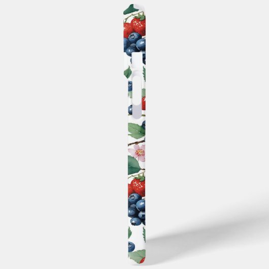 Aardbeien Blauwe bessen en Vlinders Bloemen Case-Mate iPhone Case (Achterkant / Links)
