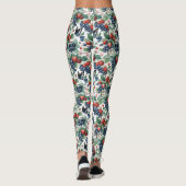 Aardbeien Blauwe bessen en Vlinders Bloemen Leggings (Achterkant)