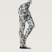 Aardbeien Blauwe bessen en Vlinders Bloemen Leggings (Rechts)