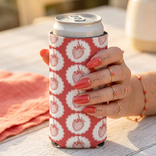 Aardbeien Blikkoeler Seltzer Blikjeskoeler