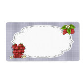 Aardbeien bliksetiket etiket (Voorkant)