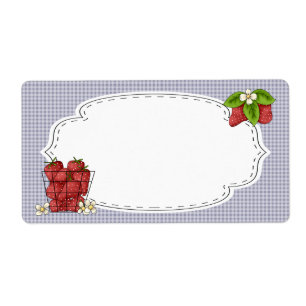 Aardbeien bliksetiket etiket