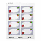 Aardbeien bliksetiket etiket (Full Sheet)