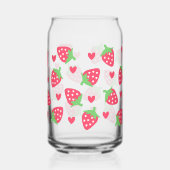 Aardbeien Blikvorm Glas (Voorkant)