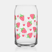 Aardbeien Blikvorm Glas (Achterkant)
