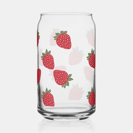 Aardbeien Blikvorm Glas (Achterkant)