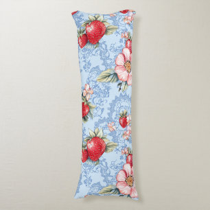  Aardbeien & Bloemen Patroon Lichaamskussen