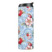 Aardbeien & Bloemen Patroon Thermosbeker (Gedraaid links)