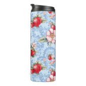 Aardbeien & Bloemen Patroon Thermosbeker (Geroteerd rechts)