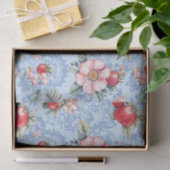  Aardbeien & Bloemen Patroon Tissuepapier (Geschenk)