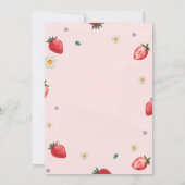 Aardbeien Bloemen Twee Zoete 2e Verjaardag Kaart (Achterkant)