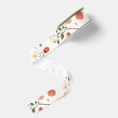Aardbeien Bloemen Verjaardag Grosgrain Lint (Achterkant)