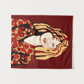 Aardbeien blonde lastlassen wandkleed (Voorkant (horizontaal))