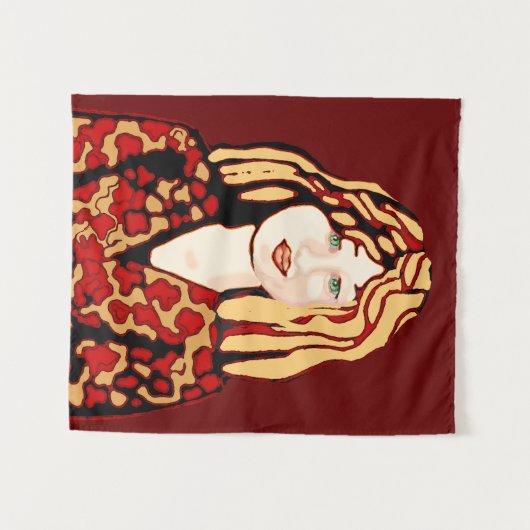 Aardbeien blonde lastlassen wandkleed (Voorkant (horizontaal))