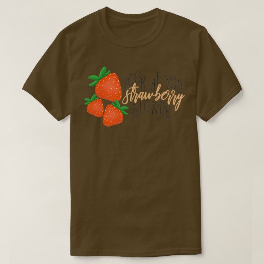 Aardbeien blonde t-shirt (Design voorkant)