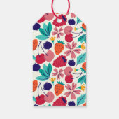 Aardbeien Blueberries Baby shower Tropisch Cadeaulabel (Achterkant)