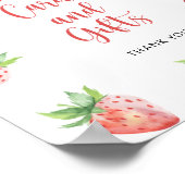 Aardbeien - boeken kaarten en cadeaus poster (Hoek)