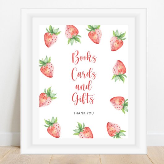 Aardbeien - boeken kaarten en cadeaus poster