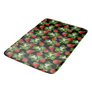 Aardbeien Boerderij Fresh Black Bath Mat