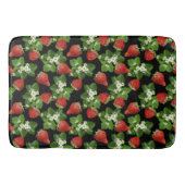 Aardbeien Boerderij Fresh Black Bath Mat (Voorkant)