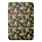 Aardbeien Boerderij Fresh Black Bath Mat (Voorkant Verticaal)
